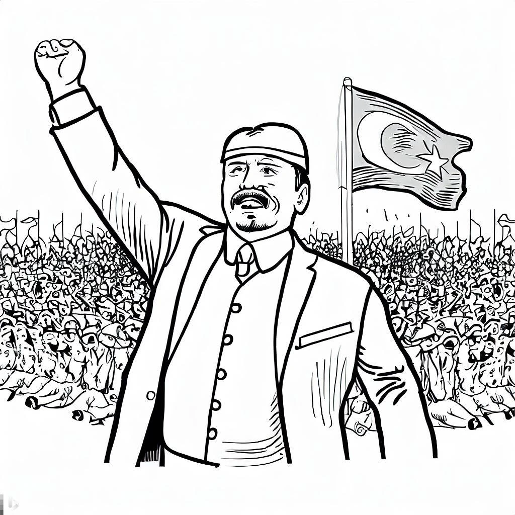19 Mayıs Atatürk'ü Anma, Gençlik ve Spor Bayramı Boyama