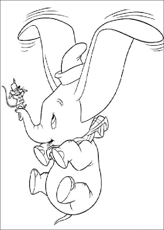 Dumbo boyama sayfası – boyama çalışması, yaratıcılığı geliştirir