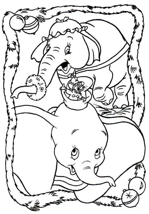 Dumbo boyama sayfası – okul öncesi, evde etkinlik