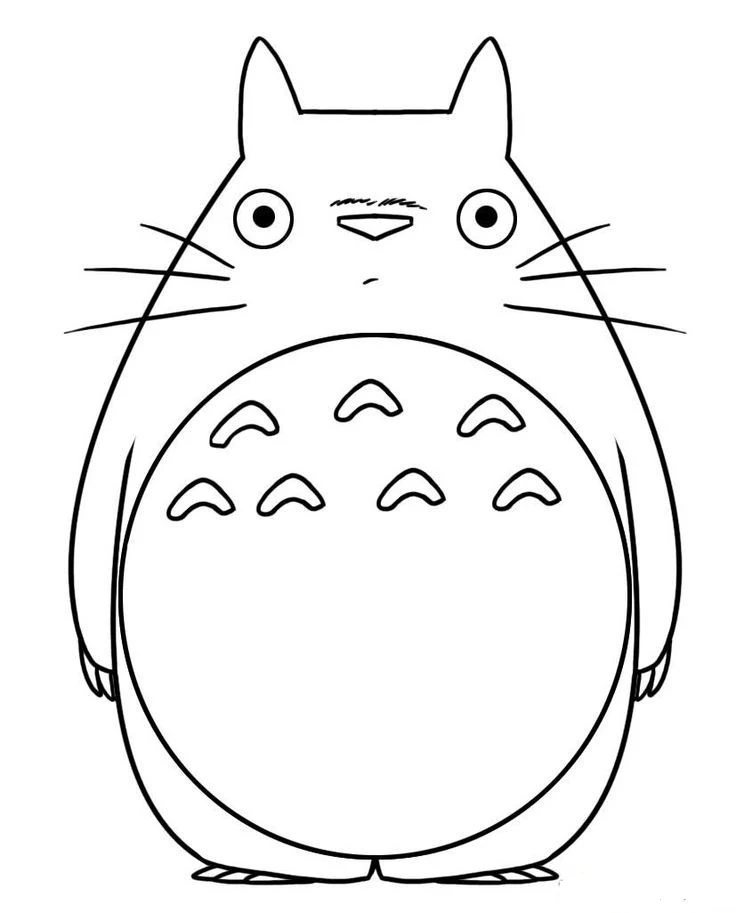 Komşum Totoro boyama sayfası #2 – sanatsal çalışma, aile ile vakit geçirme