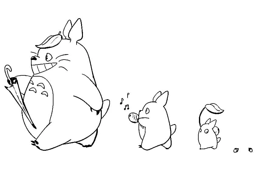 Komşum Totoro boyama sayfası #5 – boyama çalışması, sınıf etkinliği
