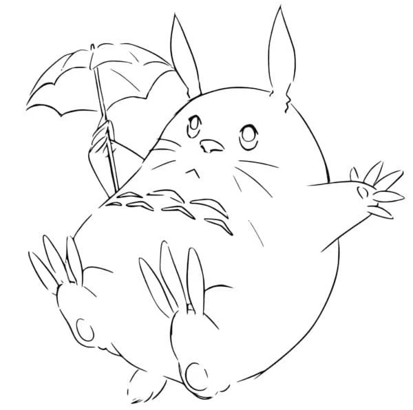 Komşum Totoro boyama sayfası #11 – doğum günü partisi aktivitesi, ekran süresine alternatif