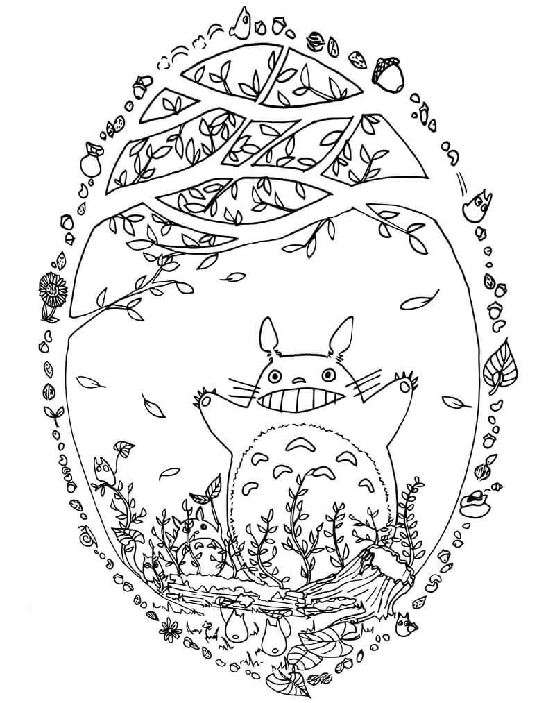 Komşum Totoro boyama sayfası – eğitici aktivite, yaratıcılık