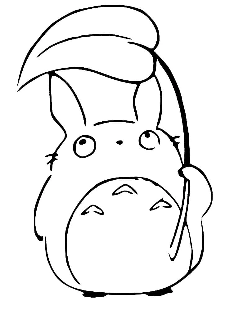 Komşum Totoro boyama sayfası – keyifli zaman, renkli çizimler