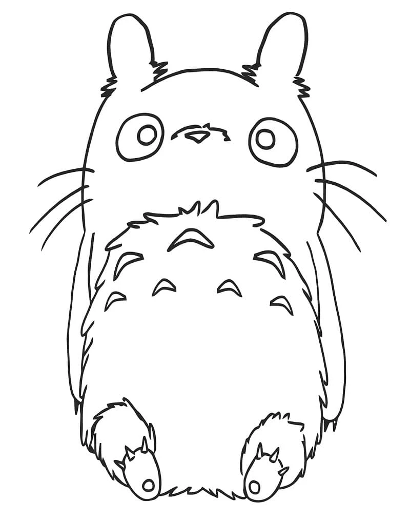 Komşum Totoro boyama sayfası – sanatsal çalışma, çocuklar için
