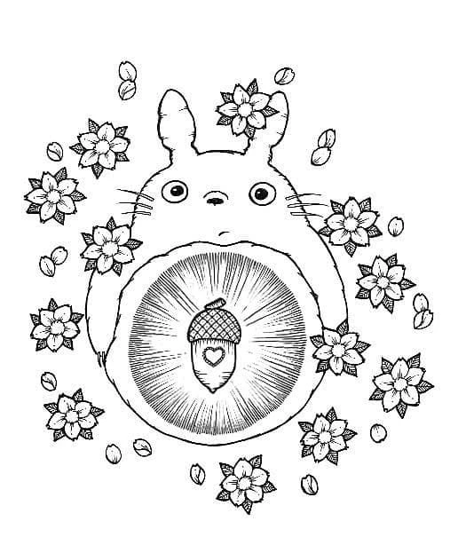 Komşum Totoro boyama sayfası – yaratıcılık, eğlenceli etkinlik