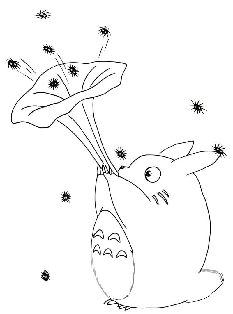 Komşum Totoro boyama sayfası – boyama çalışması, yaratıcılığı geliştirir
