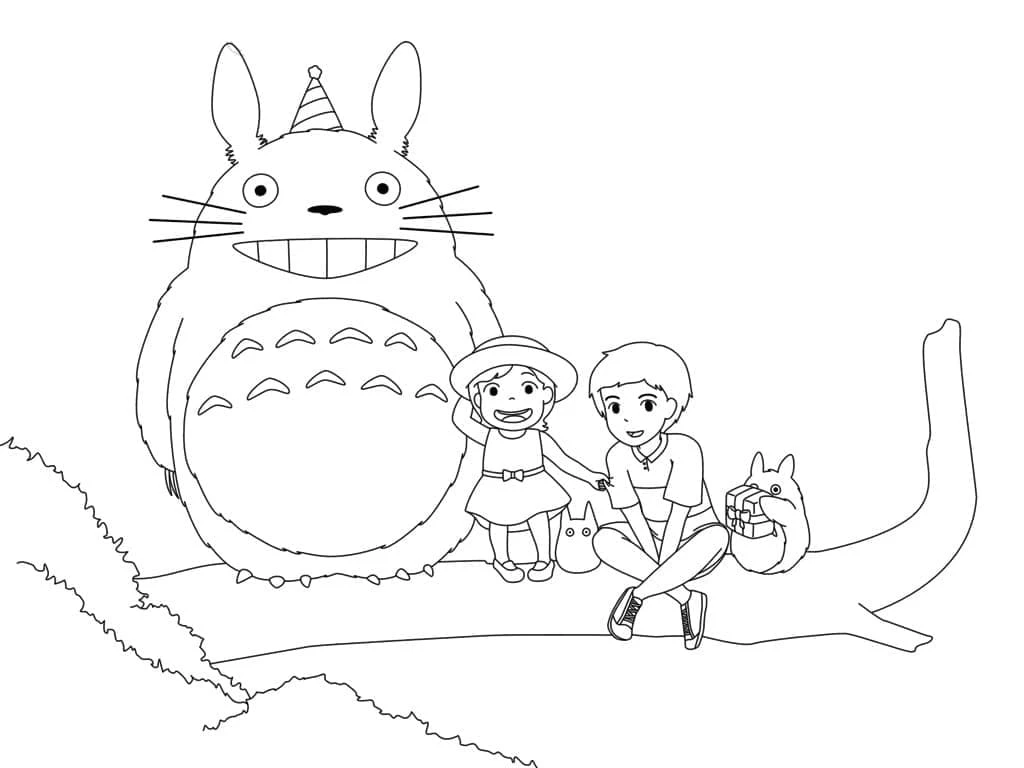 Komşum Totoro boyama sayfası – ücretsiz yazdır, boyama etkinliği