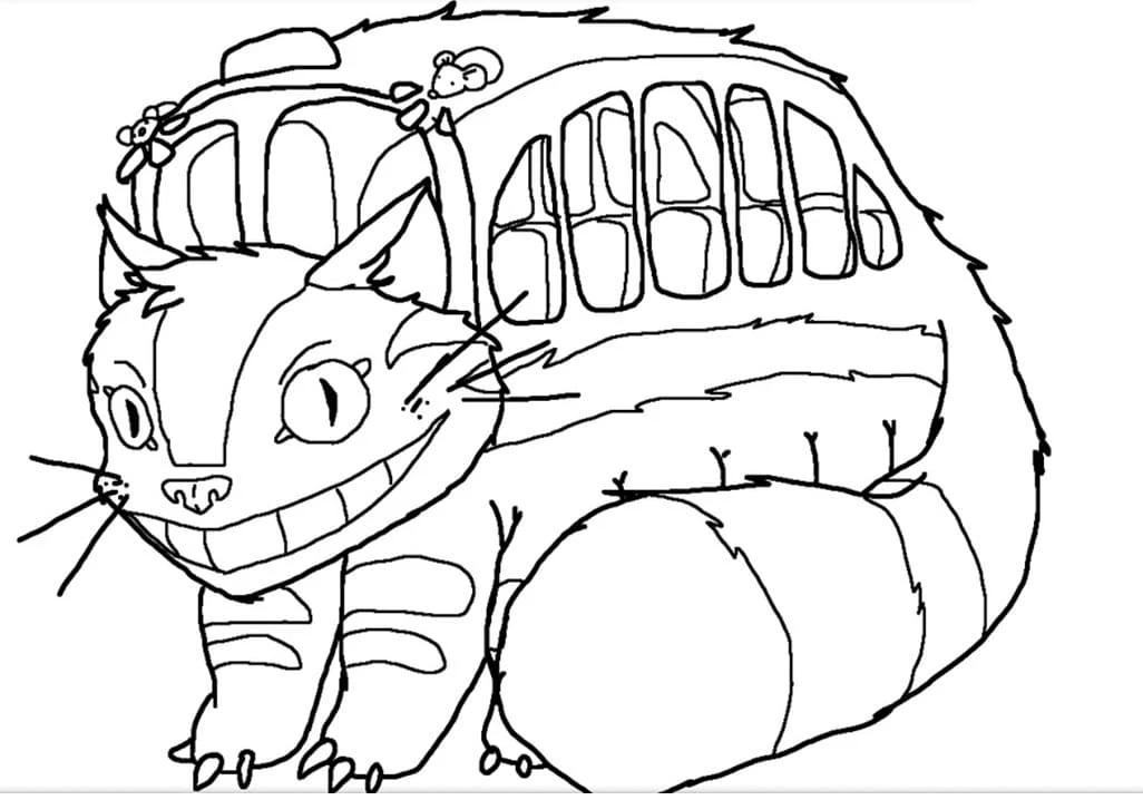 Komşum Totoro boyama sayfası – kolay boyama, eğitici aktivite