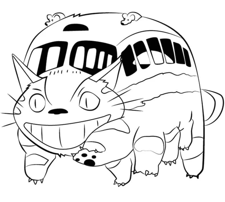 Komşum Totoro boyama sayfası – boyama etkinliği, çocuk aktivitesi