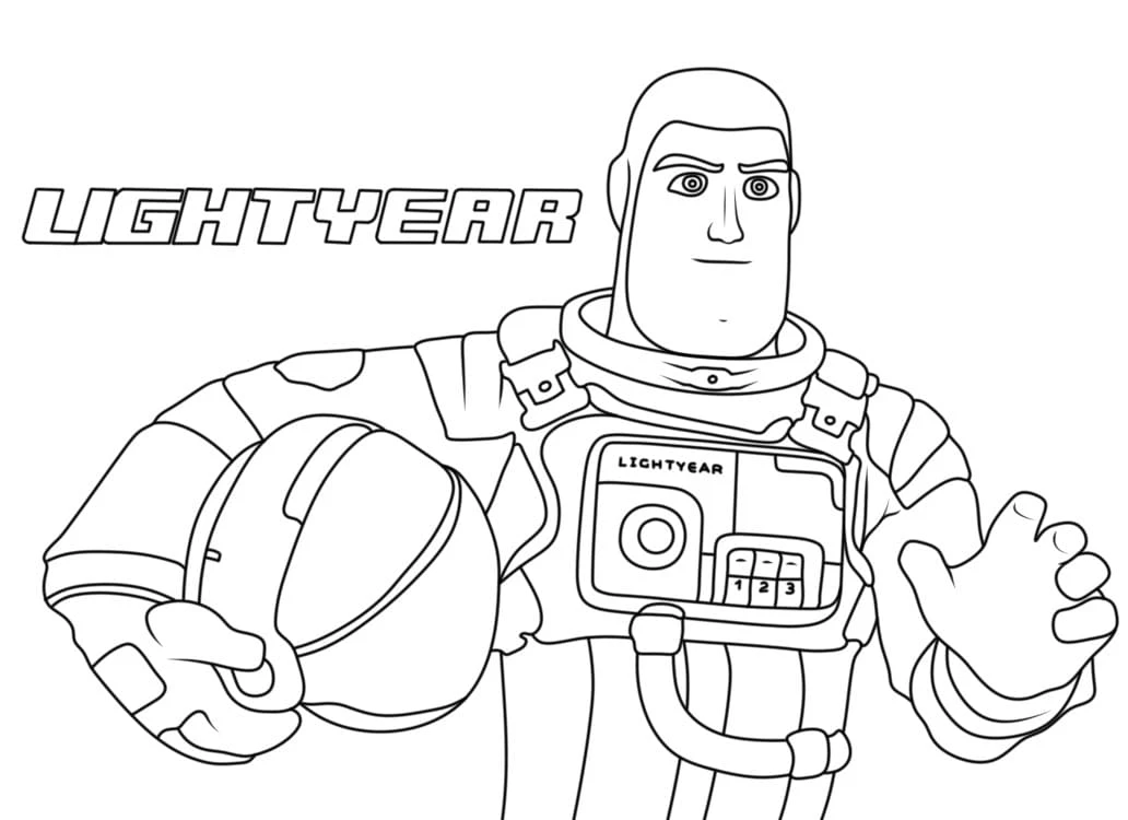 Buzz Lightyear boyama sayfası – keyifli zaman, renkli çizimler