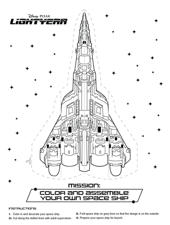 Buzz Lightyear boyama sayfası – çocuk aktivitesi, PDF indir