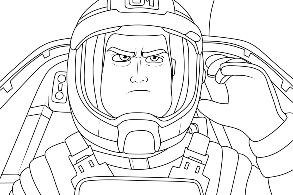 Buzz Lightyear boyama sayfası – sanatsal çalışma, çocuklar için