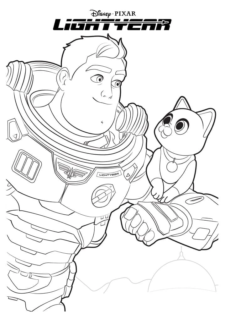 Buzz Lightyear boyama sayfası – okul öncesi, evde etkinlik