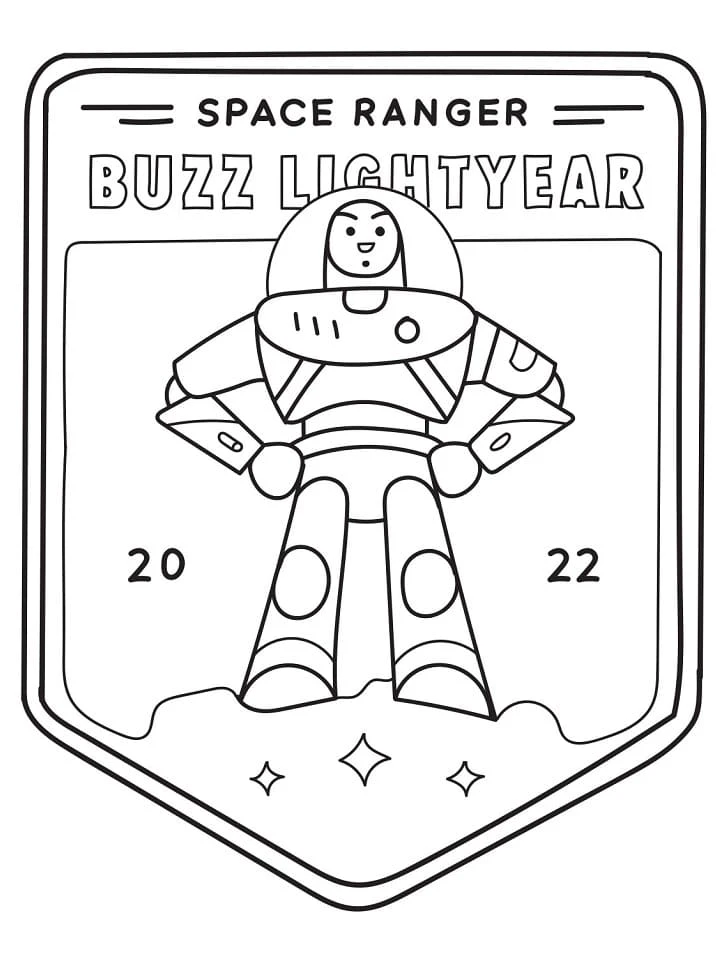 Buzz Lightyear boyama sayfası – el becerilerini geliştirir, boyama çalışması
