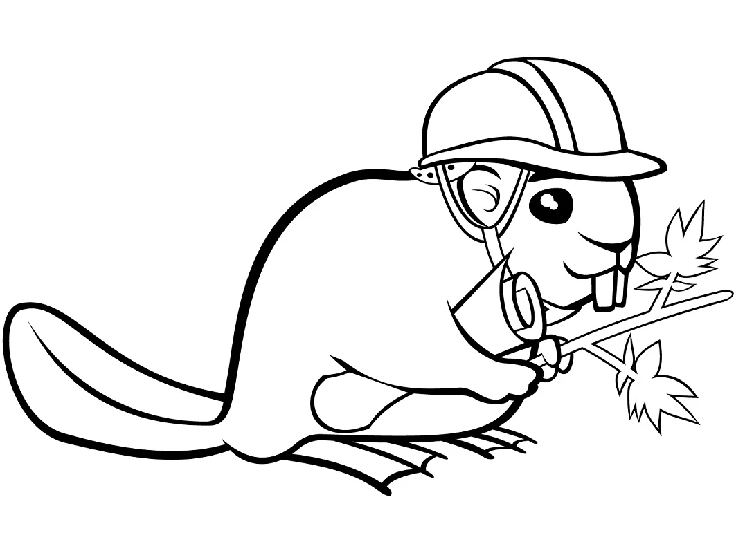 Kunduz boyama sayfası – kolay boyama, eğitici aktivite