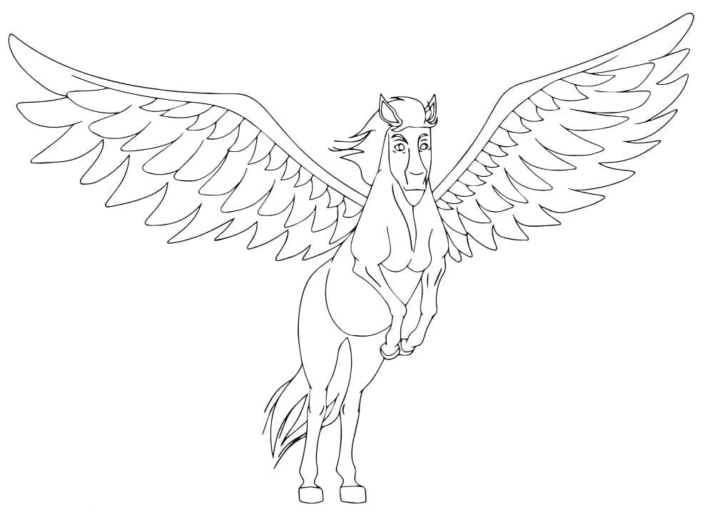 Pegasus boyama sayfası #20 – yaratıcı sanat çalışması, eğlenceli etkinlik