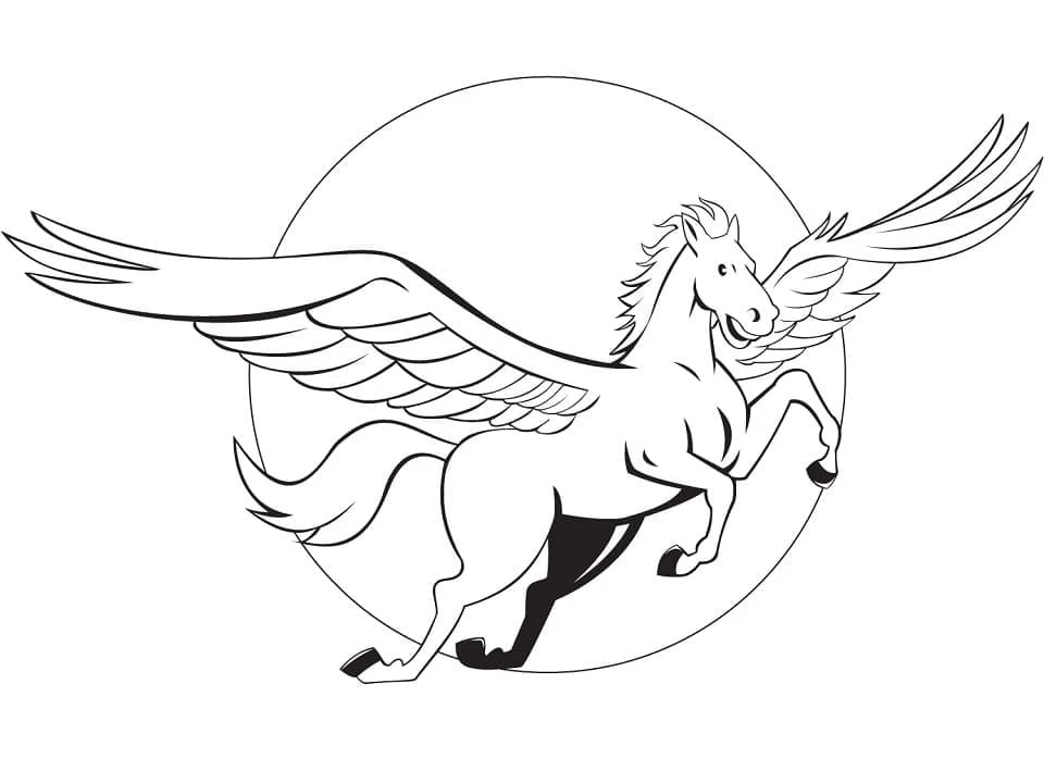 Pegasus boyama sayfası #21 – çocuklarla kaliteli zaman, yaratıcılığı geliştirir