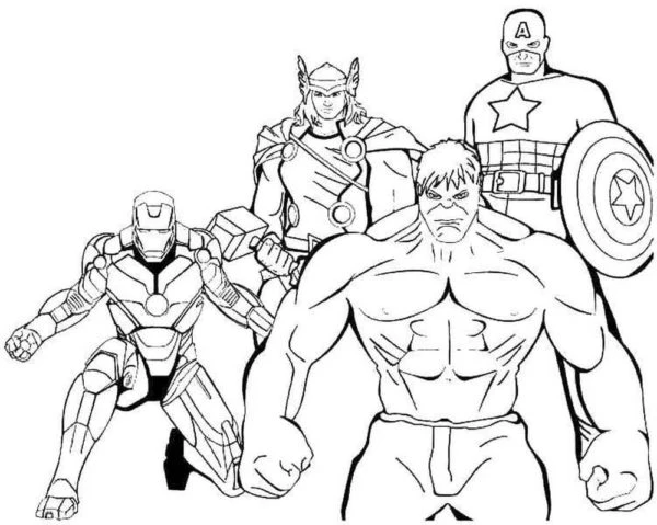 Marvel boyama sayfası – yaratıcılığı geliştirir, keyifli zaman