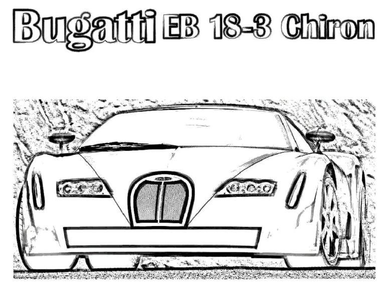 Bugatti boyama sayfası – ücretsiz yazdır, boyama etkinliği