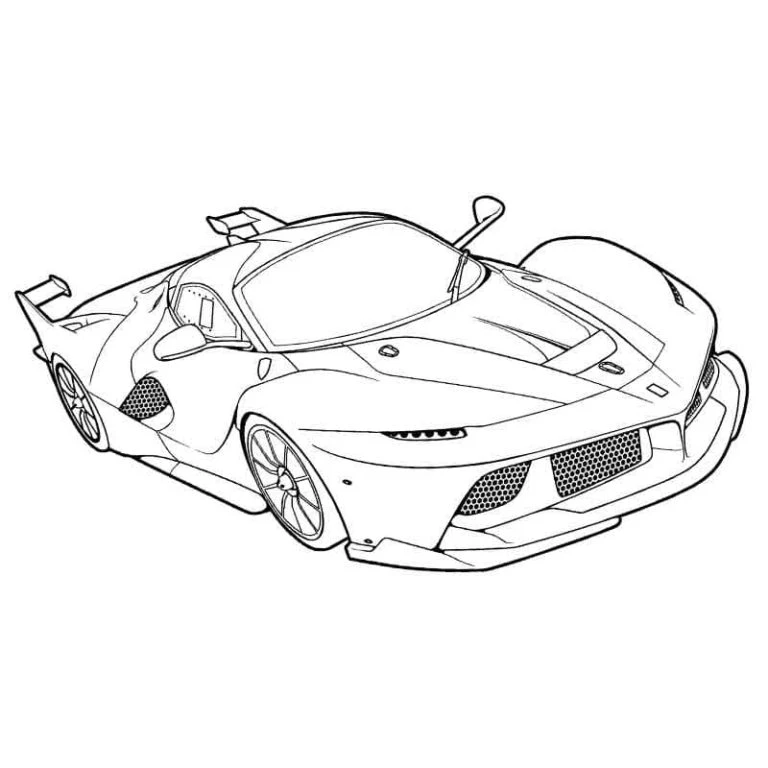 Bugatti boyama sayfası – boyama çalışması, yaratıcılığı geliştirir
