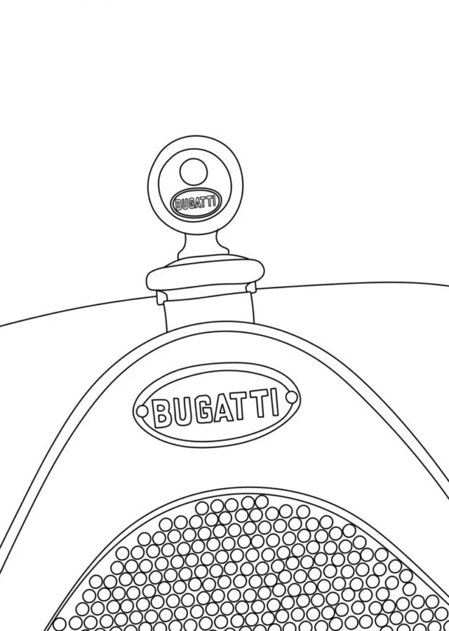Bugatti boyama sayfası – ücretsiz yazdır, boyama etkinliği