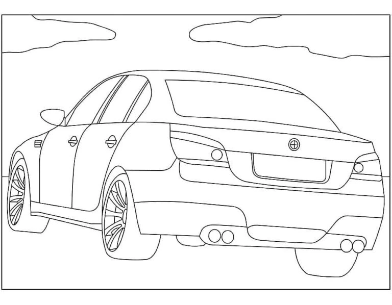 BMW boyama sayfası – el becerilerini geliştirir, boyama çalışması
