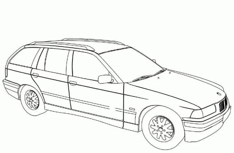 BMW boyama sayfası – el becerilerini geliştirir, boyama çalışması