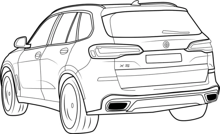 BMW boyama sayfası – çocuk aktivitesi, PDF indir