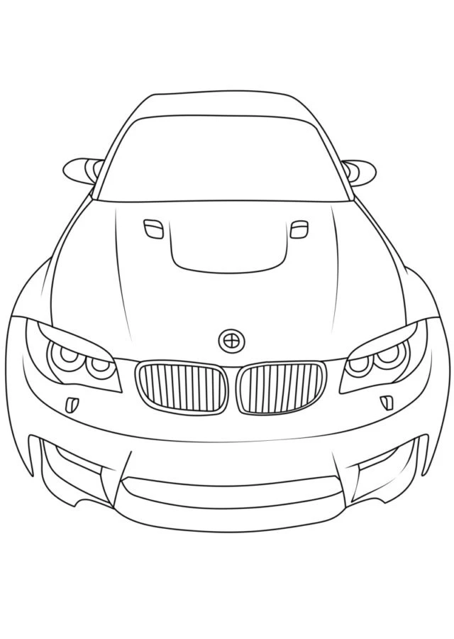 BMW boyama sayfası – eğlenceli etkinlik, el becerilerini geliştirir