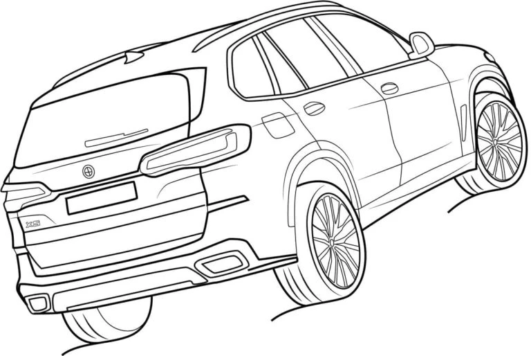 BMW boyama sayfası – boyama çalışması, yaratıcılığı geliştirir