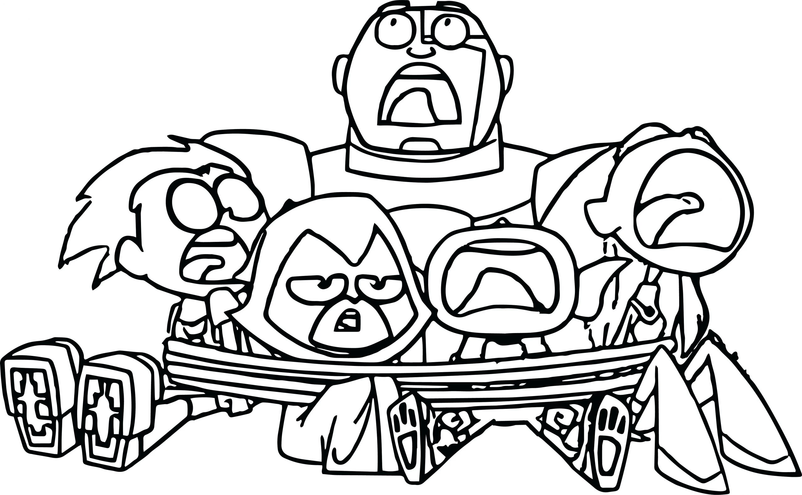 Teen Titans Go boyama sayfası #2 – eğlenceli etkinlik, el becerilerini geliştirir