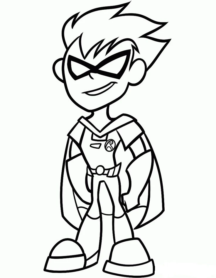 Teen Titans Go boyama sayfası #11 – evde etkinlik, anaokulu etkinliği
