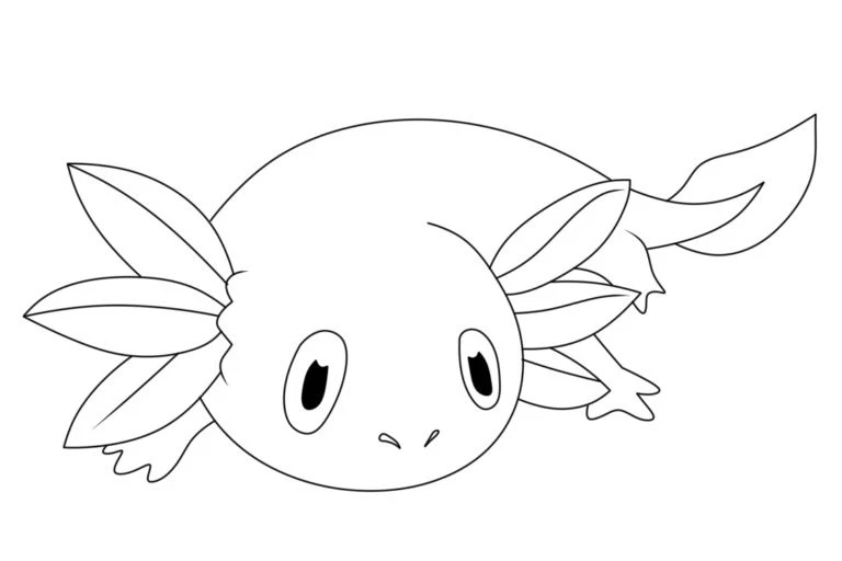 Axolotl boyama sayfası #29 – eğitici aktivite, yaratıcılık