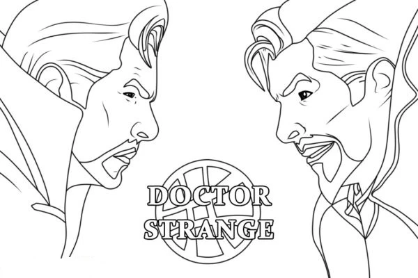 Dr. Strange boyama sayfası #38 – günlük etkinlik önerisi, kolay boyama