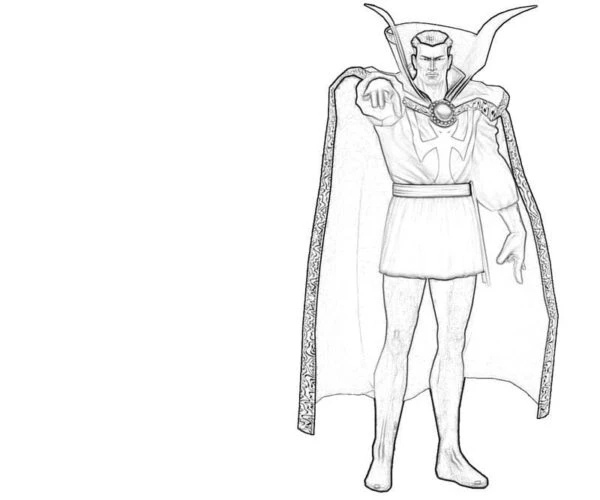 Dr. Strange boyama sayfası #43 – PDF indir, sevimli karakter