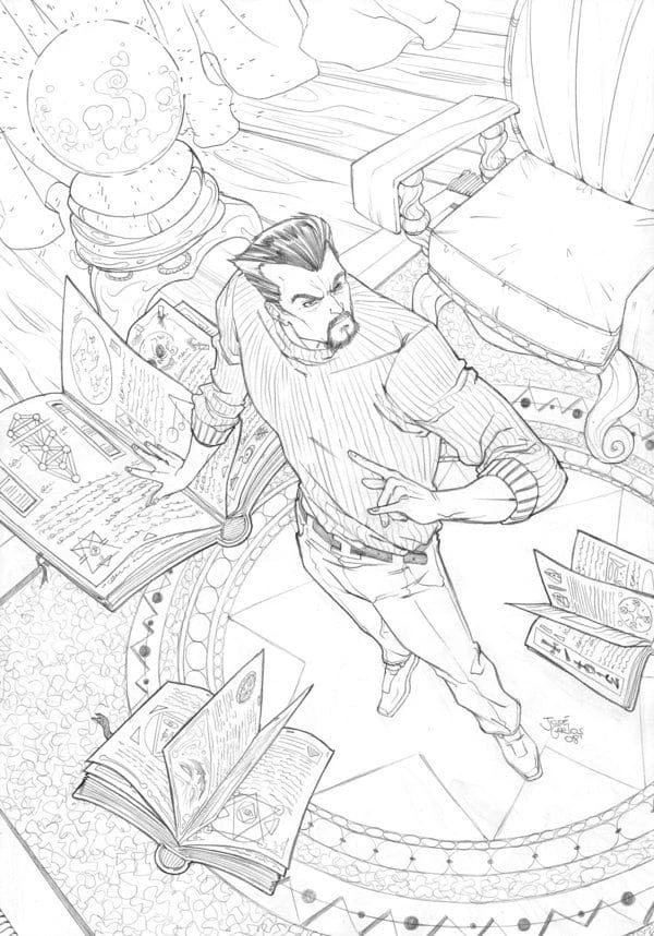 Dr. Strange boyama sayfası – ücretsiz yazdır, boyama etkinliği