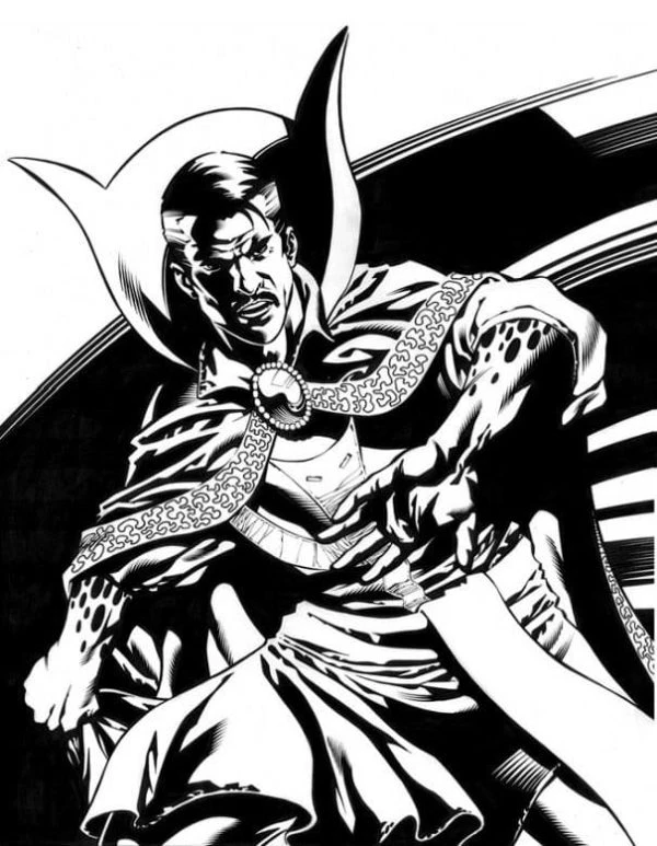 Dr. Strange boyama sayfası – eğlenceli etkinlik, el becerilerini geliştirir