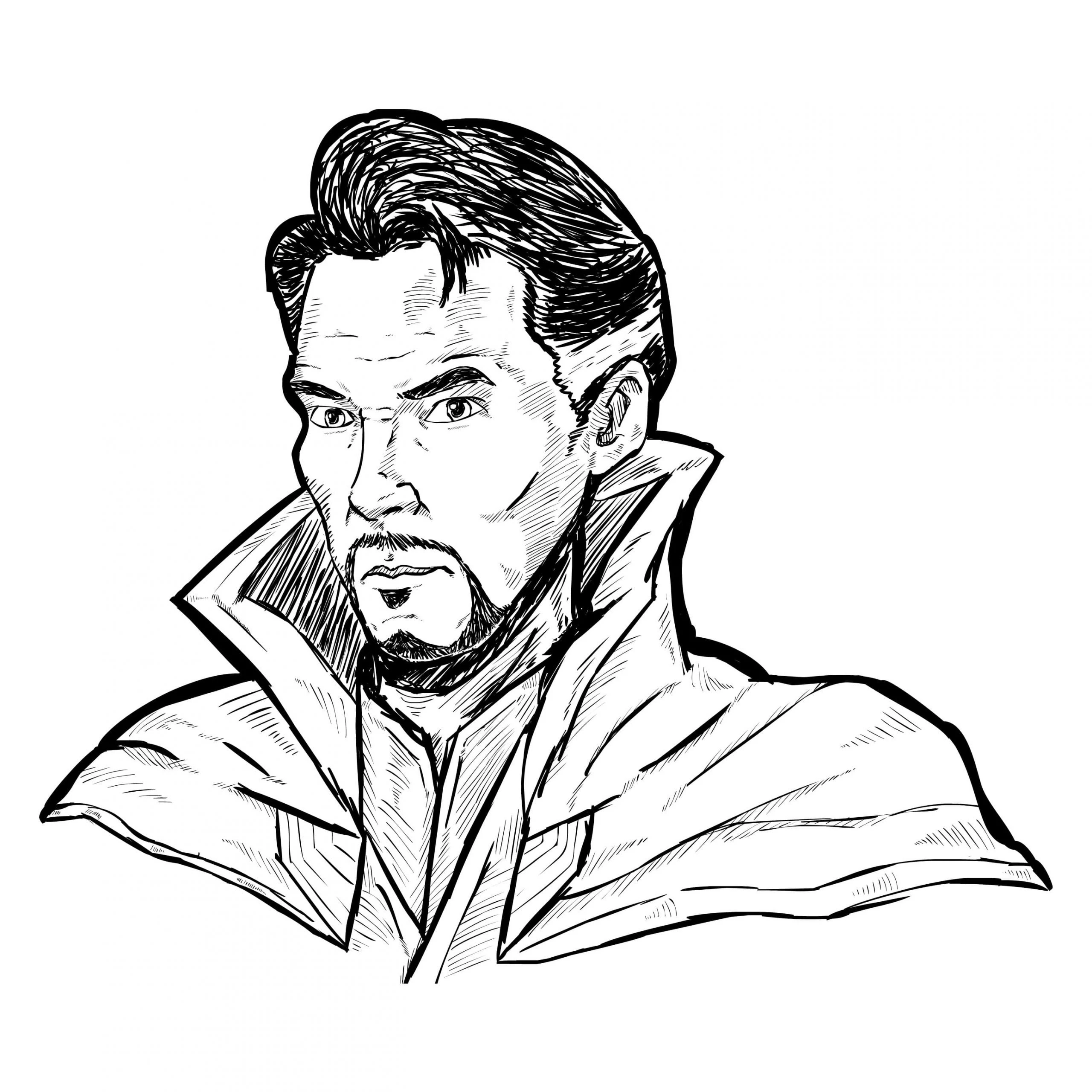 Dr. Strange boyama sayfası – yaratıcılığı geliştirir, keyifli zaman