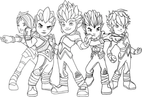 Gormiti boyama sayfası – çizgi film temalı, basit çizim