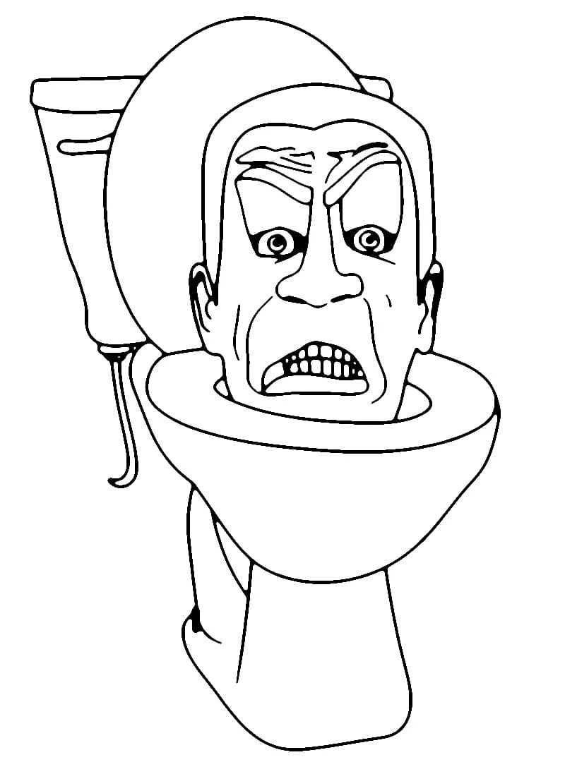 Skibidi Toilet boyama sayfası – yaratıcılığı geliştirir, keyifli zaman