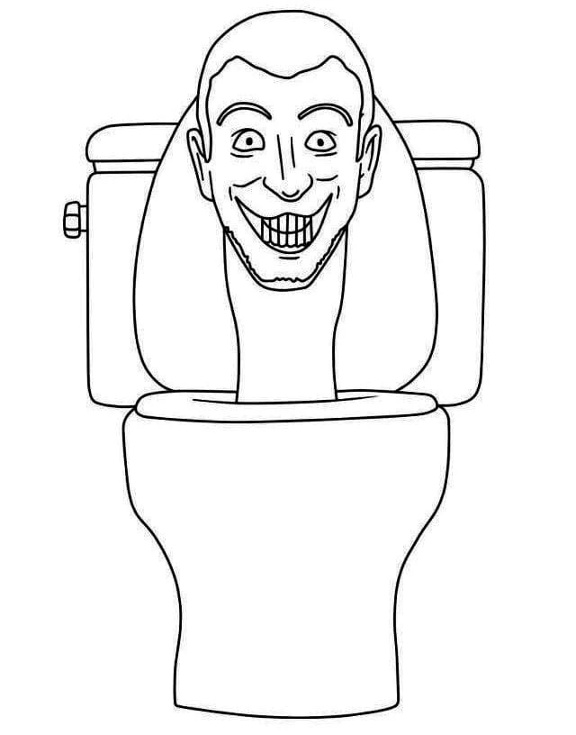 Skibidi Toilet boyama sayfası – evde etkinlik, ücretsiz yazdır