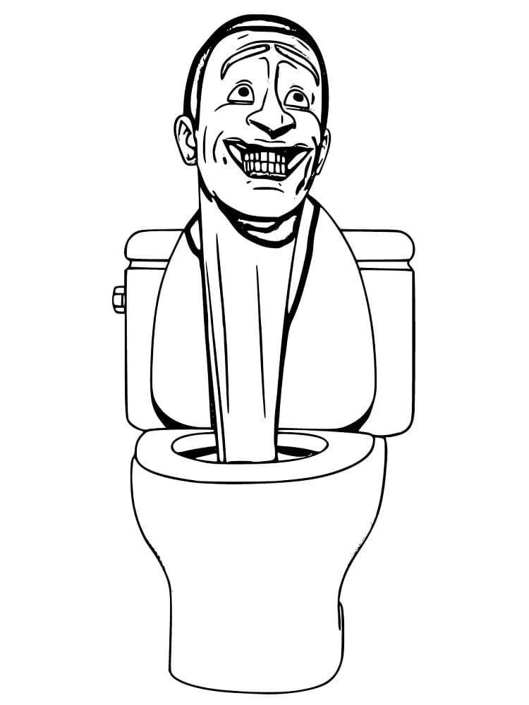 Skibidi Toilet boyama sayfası – boyama çalışması, yaratıcılığı geliştirir