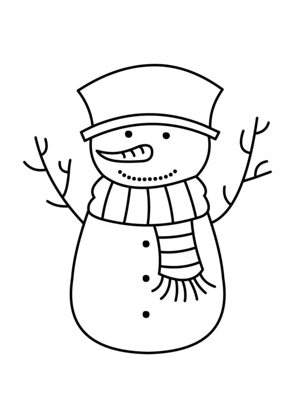 Kardan Adam boyama sayfası #23 – yaratıcılığı geliştirir, keyifli zaman