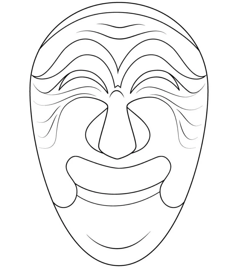 Maske boyama sayfası – eğitici aktivite, yaratıcılık