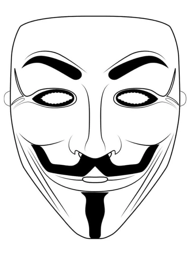 Maske boyama sayfası – el becerilerini geliştirir, boyama çalışması