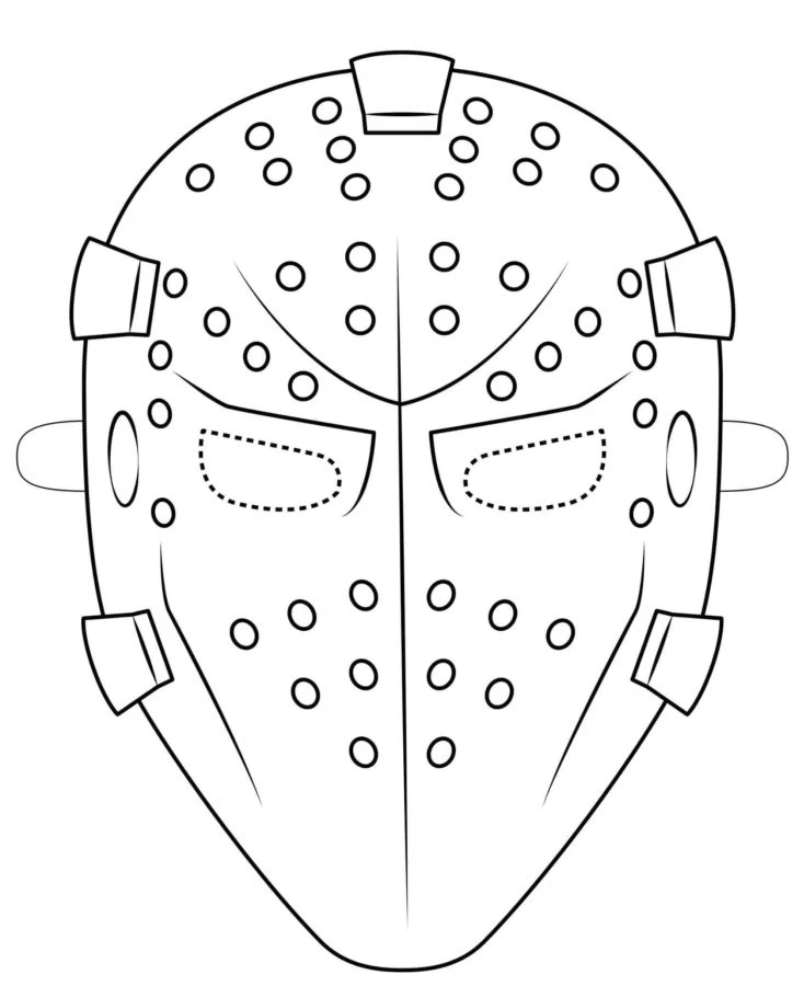 Maske boyama sayfası – renkli çizimler, okul öncesi