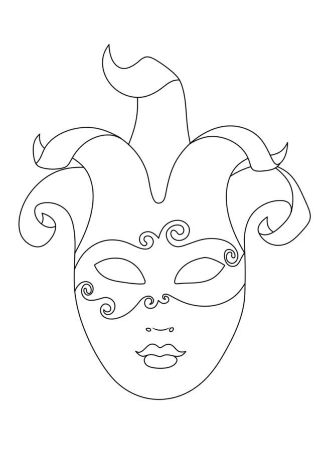 Maske boyama sayfası – yaratıcılığı geliştirir, keyifli zaman
