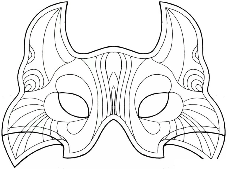 Maske boyama sayfası – yaratıcılığı geliştirir, keyifli zaman