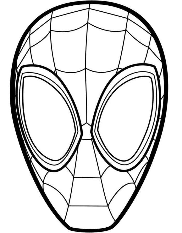 Maske boyama sayfası – sevimli karakter, sanatsal çalışma